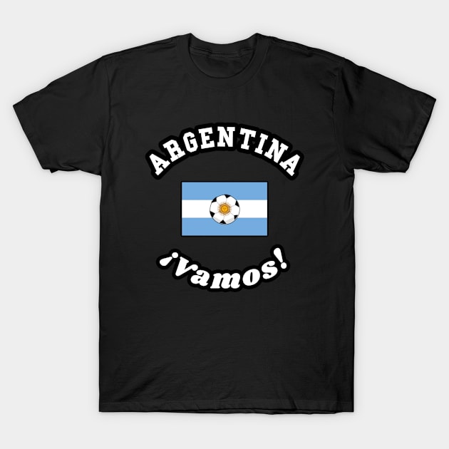 ⚽ Argentina Football, República Argentina Flag, Team Spirit T-Shirt by Pixoplanet